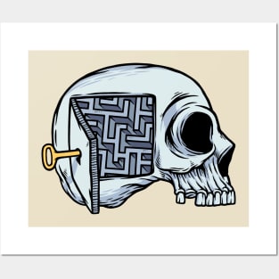 puzzle in the skull Posters and Art